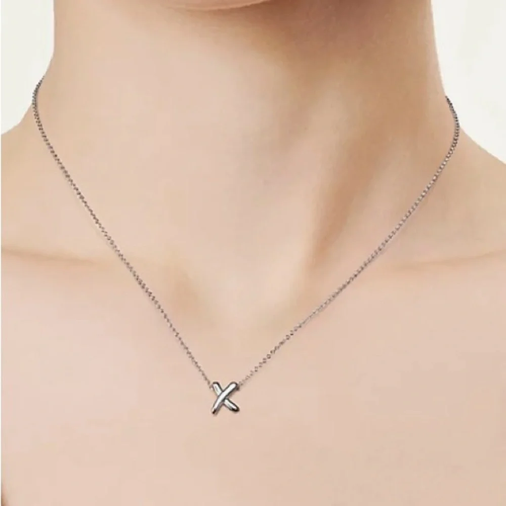 TIFFANY & CO. Silver 925 Paloma Picasso X Pendant Necklace - Picture 3 of 9